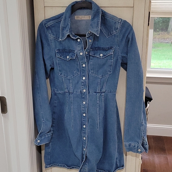Asos denim dress / worn as overcoat - Picture 1 of 5